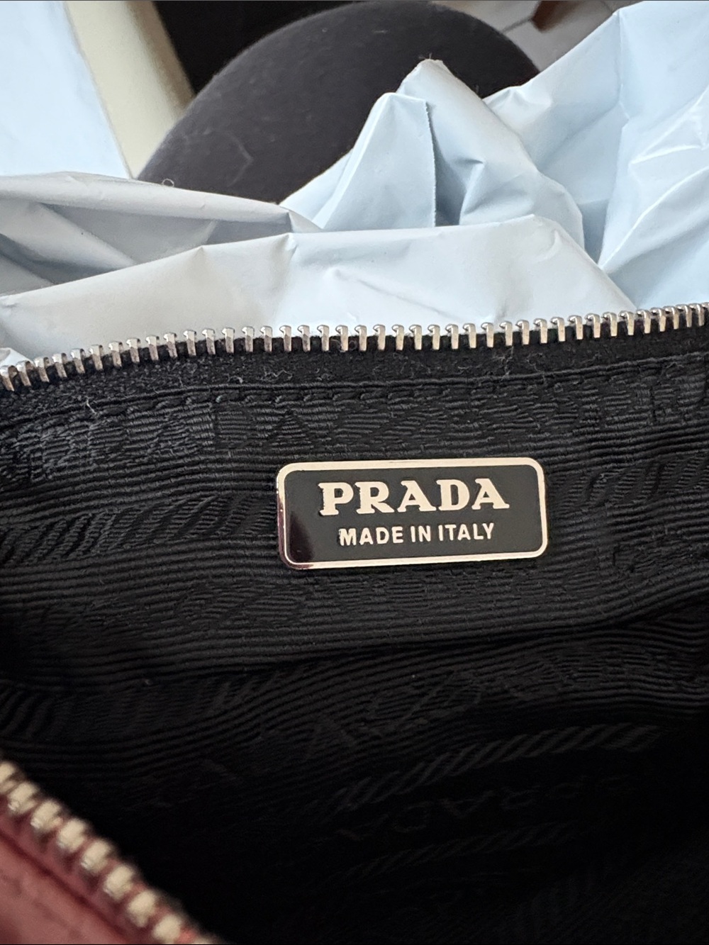 Prada Coral Pink Nylon Shoulder Bag with Leather Handle - Picture 4 of 14